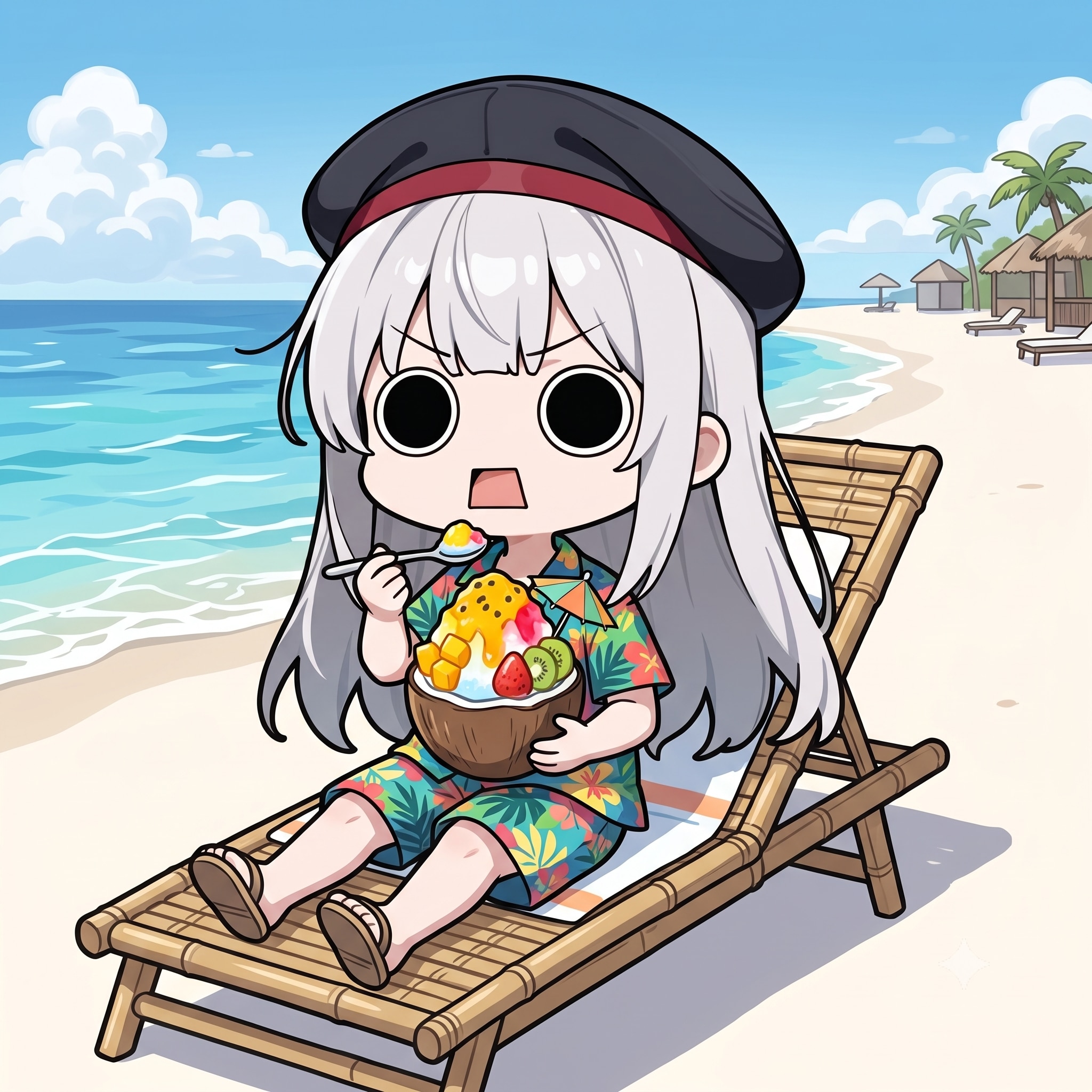 海の日に海を満喫するえらいこっちゃ嬢