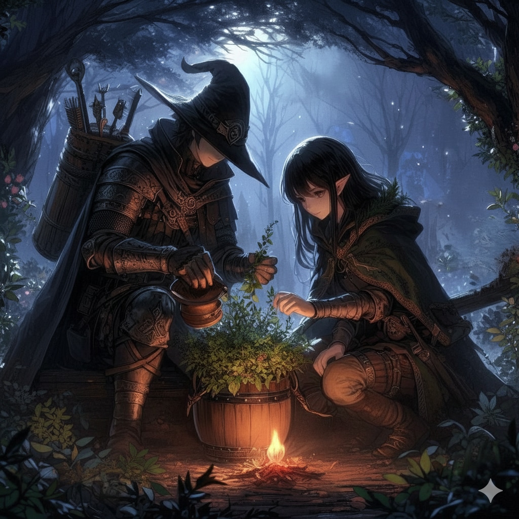 囁きの森の薬草採取 | の人気AIイラスト・グラビア