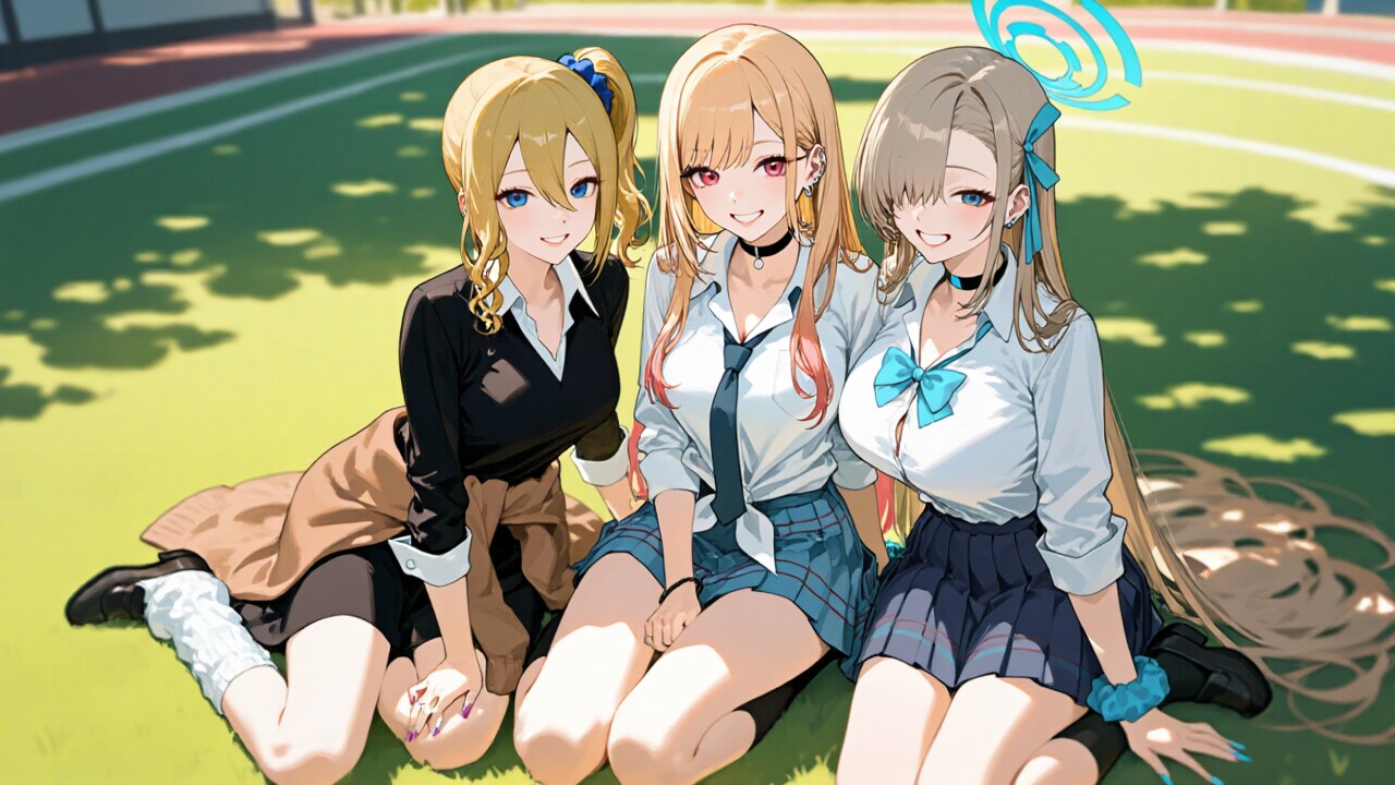 金髪ギャル3人