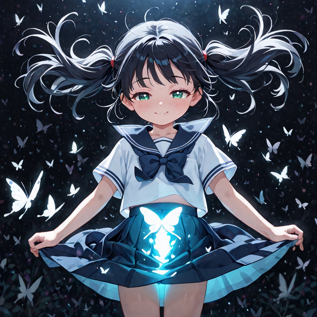 glowing butterflies