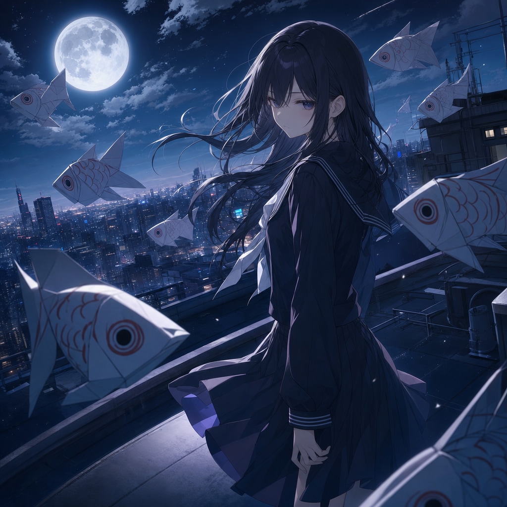月夜の街 | の人気AIイラスト・グラビア