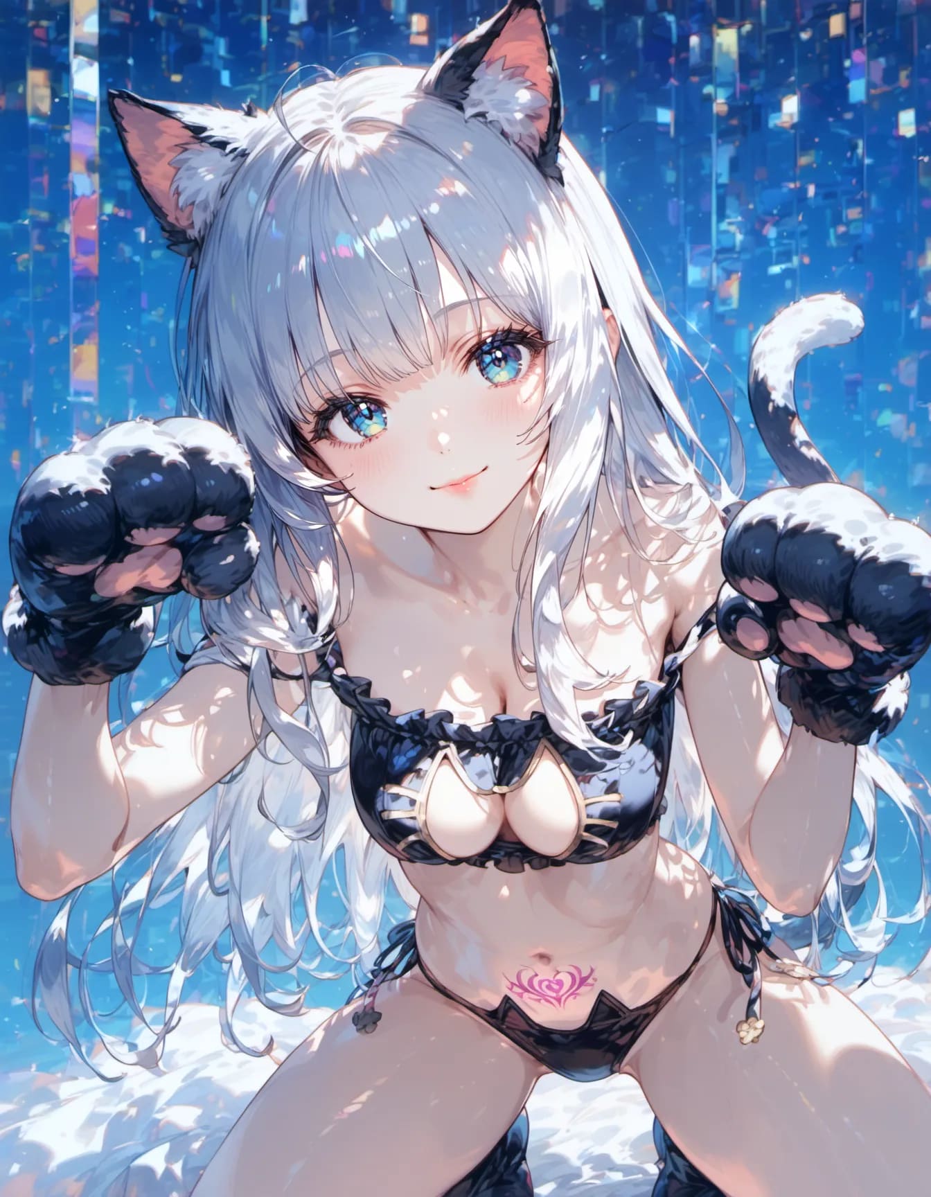 Digital Dreams of a White Cat