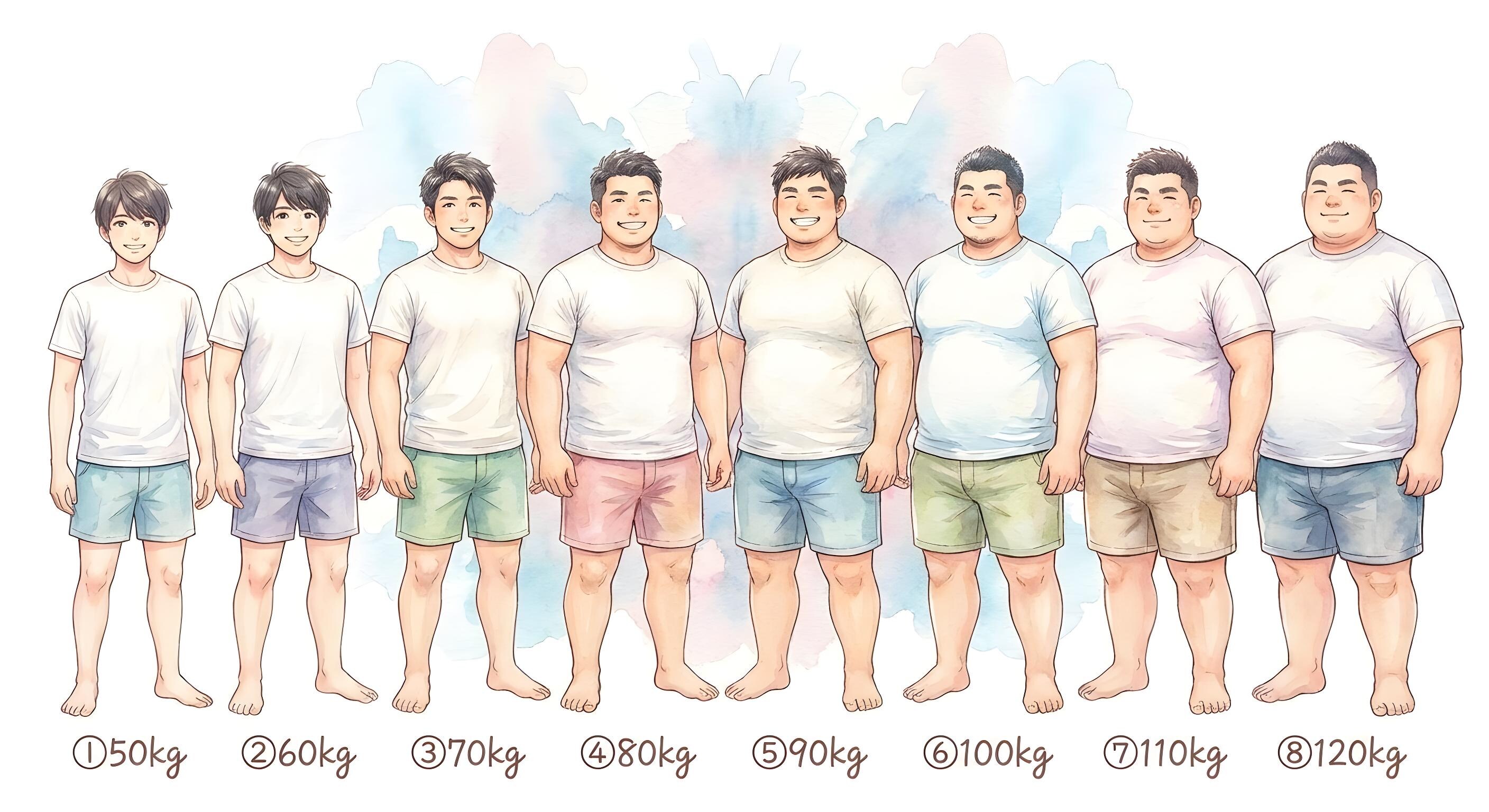 あなたが好きな男性の体型はどれですか？