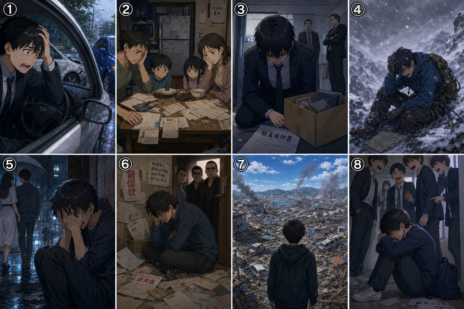 途方に暮れる人達