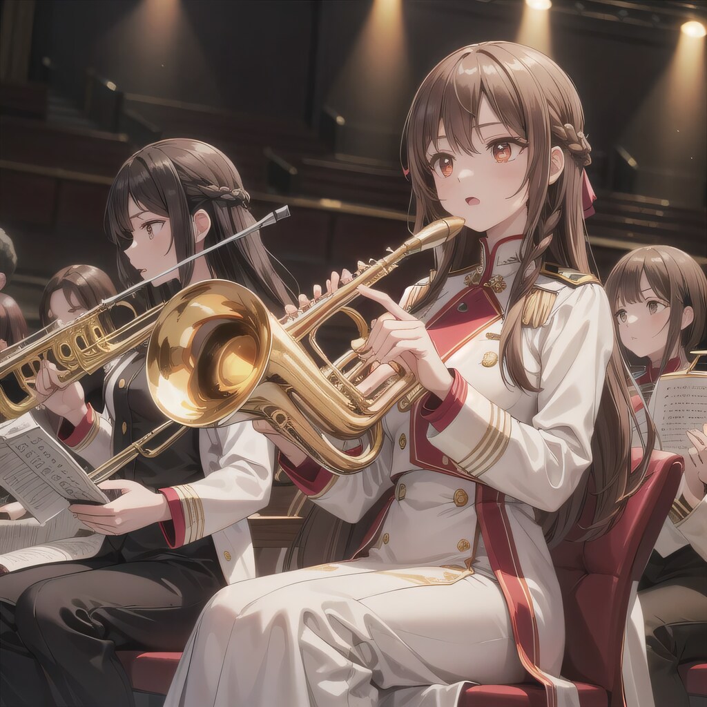 茶髪ロングでブラスバンドの少女４