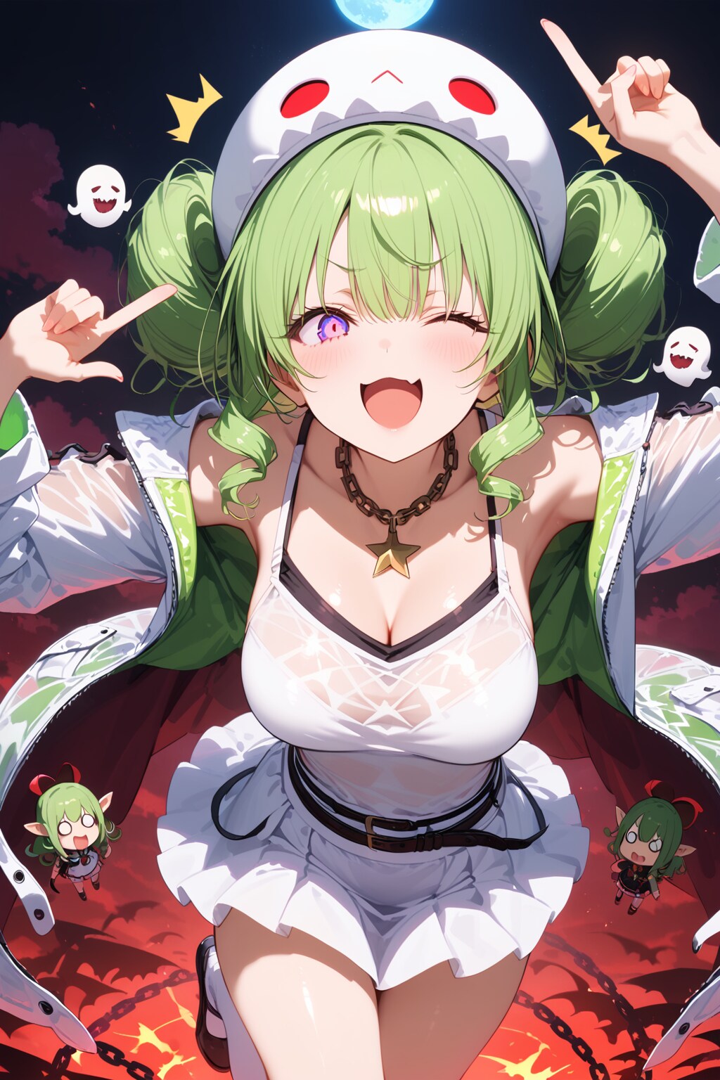 緑髪ちゃん | の人気AIイラスト・グラビア