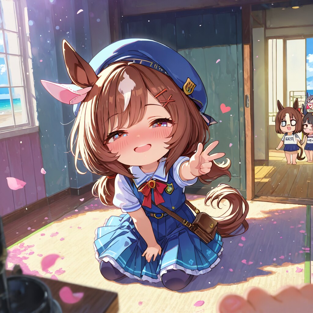 i2i生成_友達呼びに来てるね-♪。