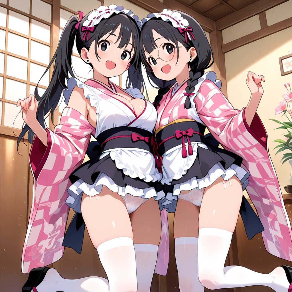 丸子・和風メイド服