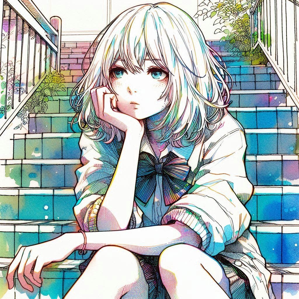 階段の少女④