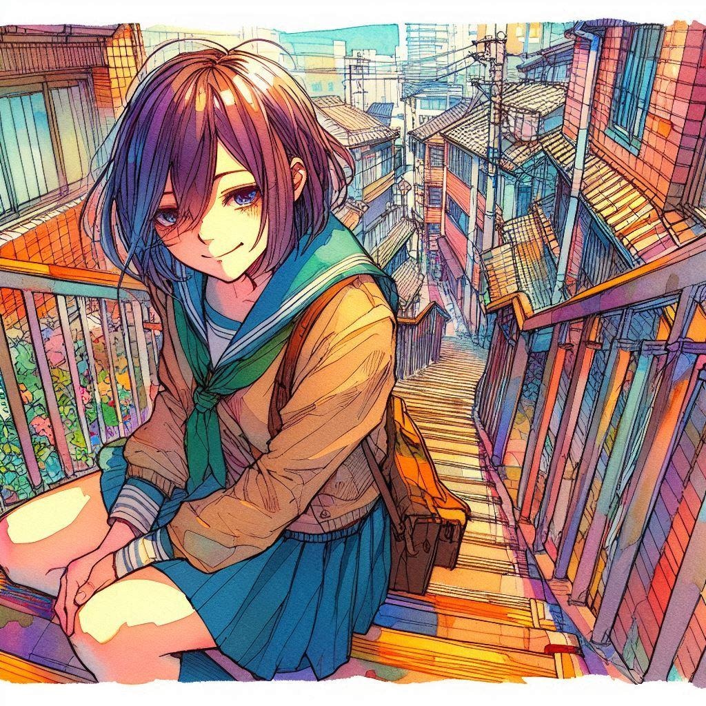 階段の少女④