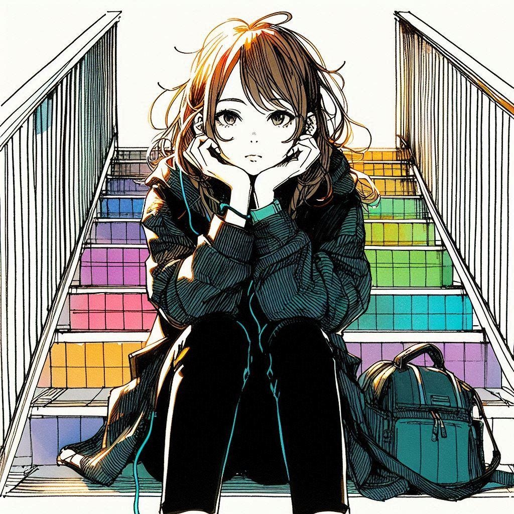 階段の少女④