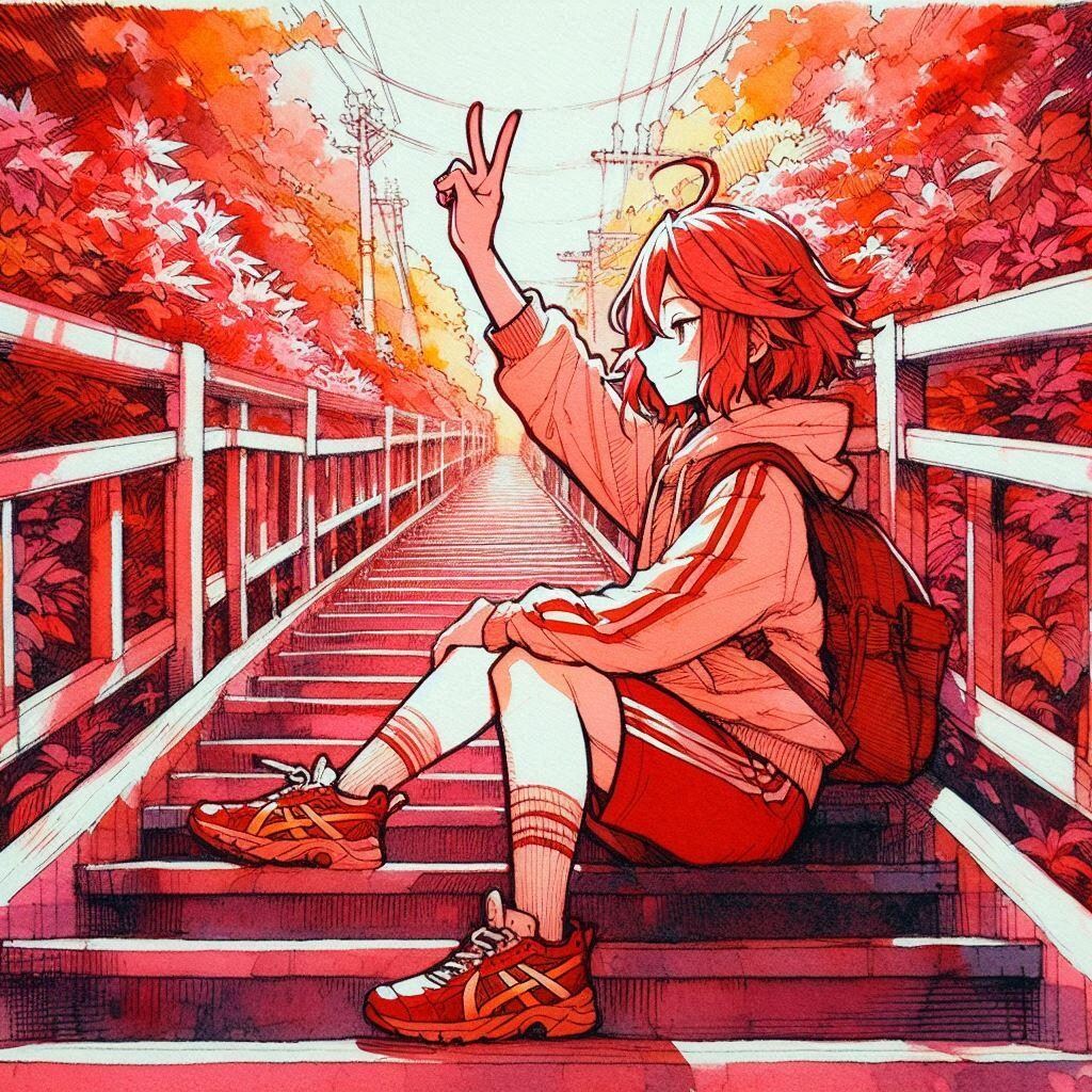 階段の少女④