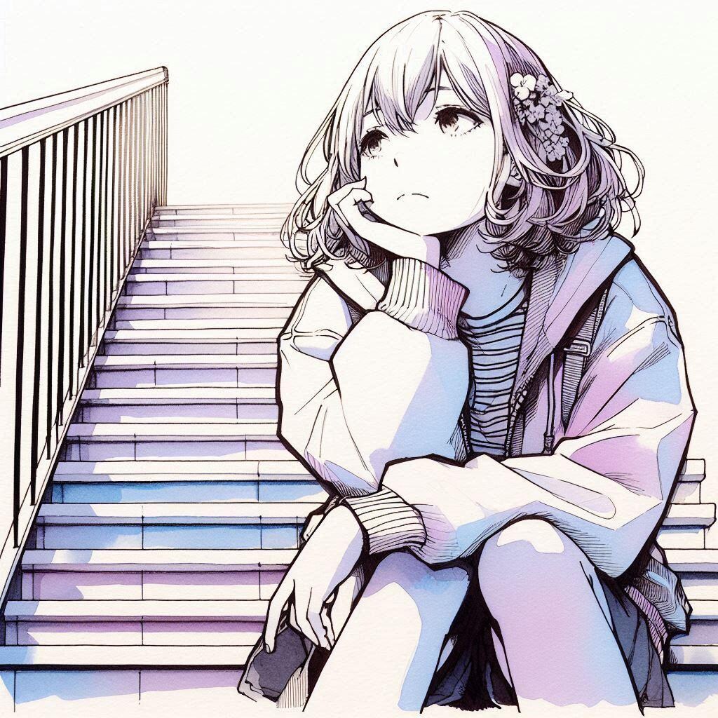 階段の少女④