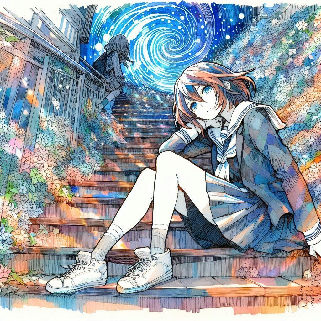 階段の少女④