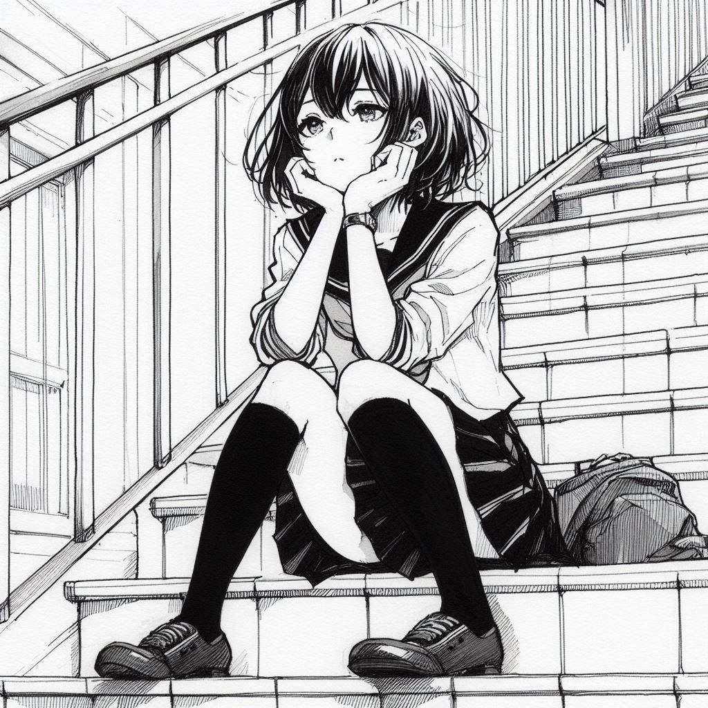階段の少女④