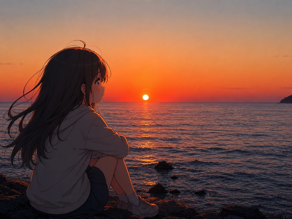 夕日