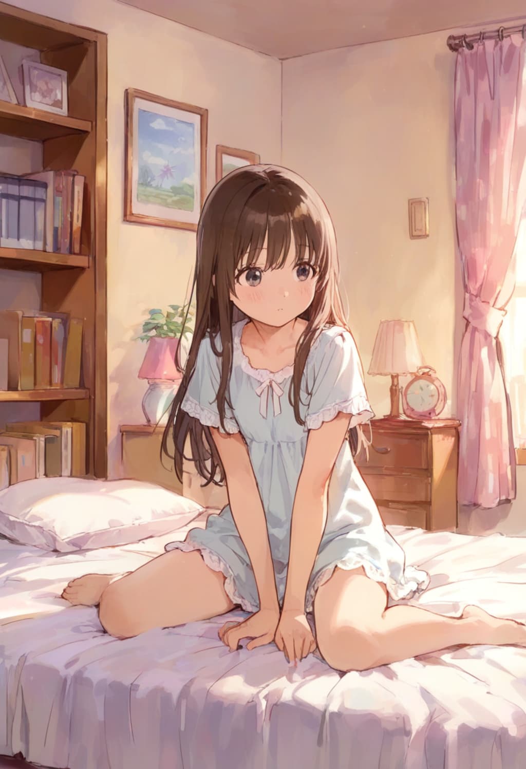少女の部屋(水彩タッチ)(174)