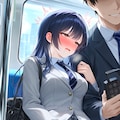 電車で何かに耐える⑤ 4枚目