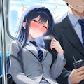 電車で何かに耐える⑤ 2枚目