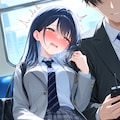 電車で何かに耐える⑤ 3枚目