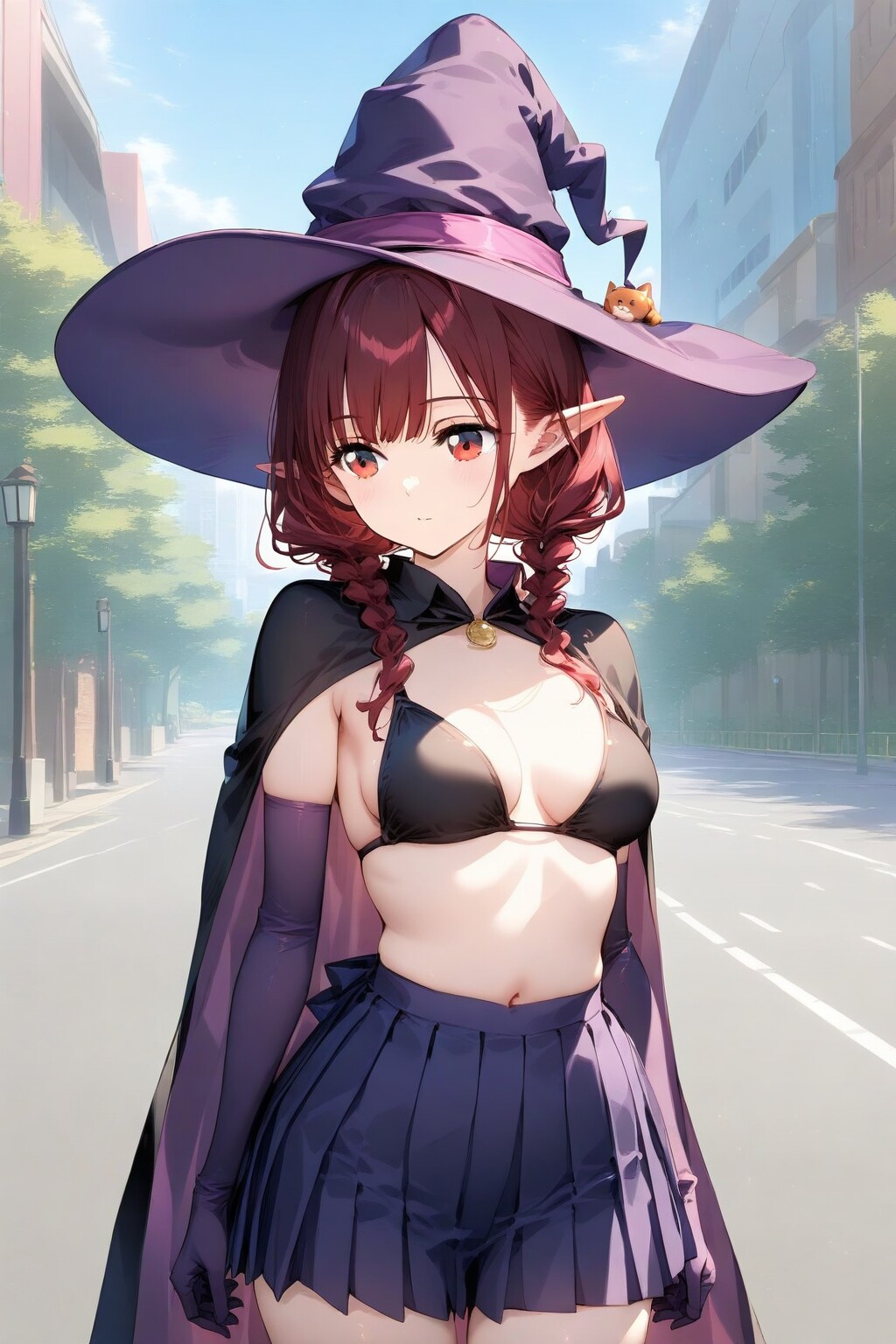 上半身ビキニ+スカートのエルフ魔女さん@WAVE