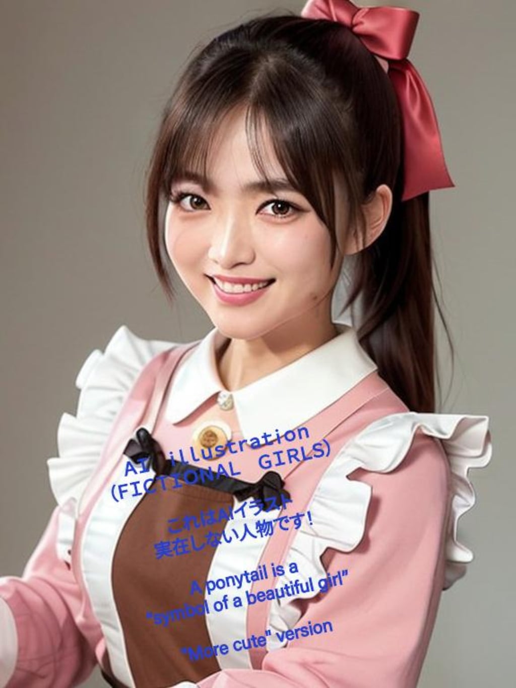 ポニーテール美少女のユニフォームはフリルテイスト