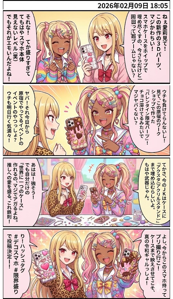 爆売れ中！「デコうちわ」ならぬ「デコスマホケース」　毎日漫画18時 | の人気AIイラスト・グラビア