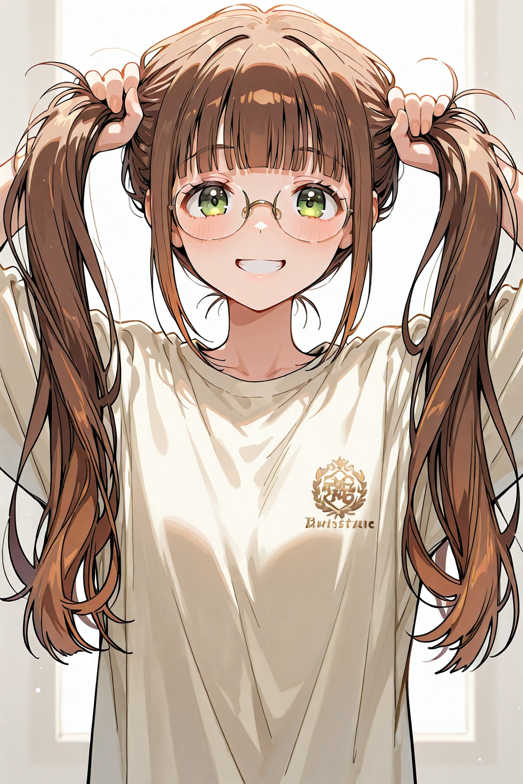 「今度はツインテールにしようかな？」