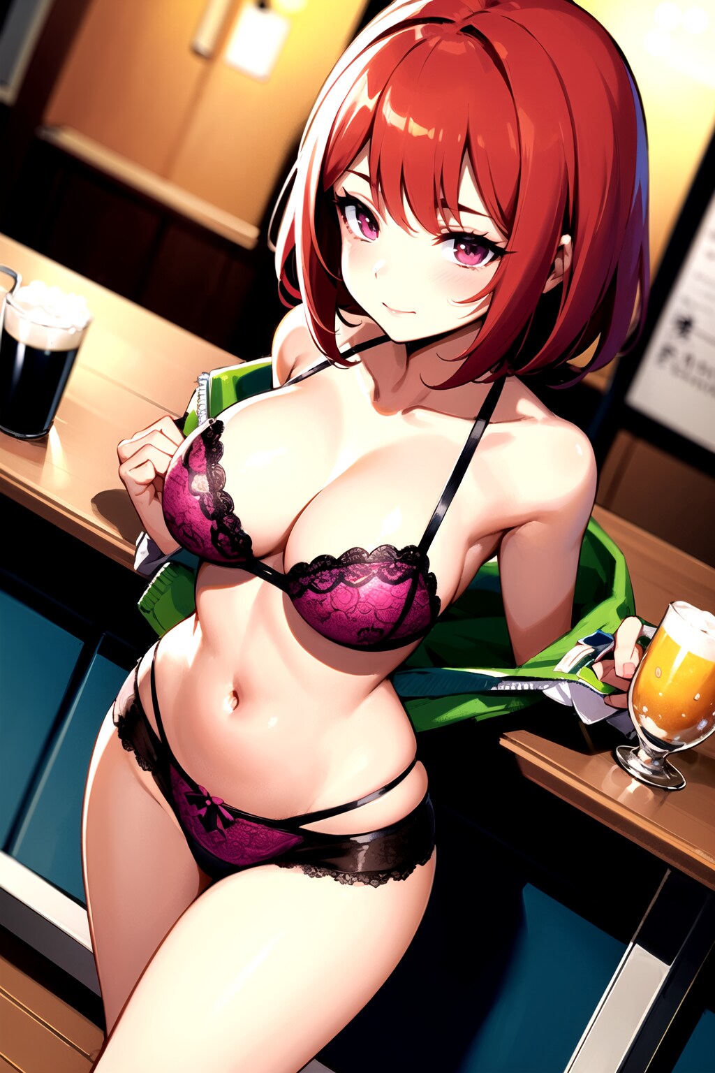 暑くて脱いじゃった〜♪