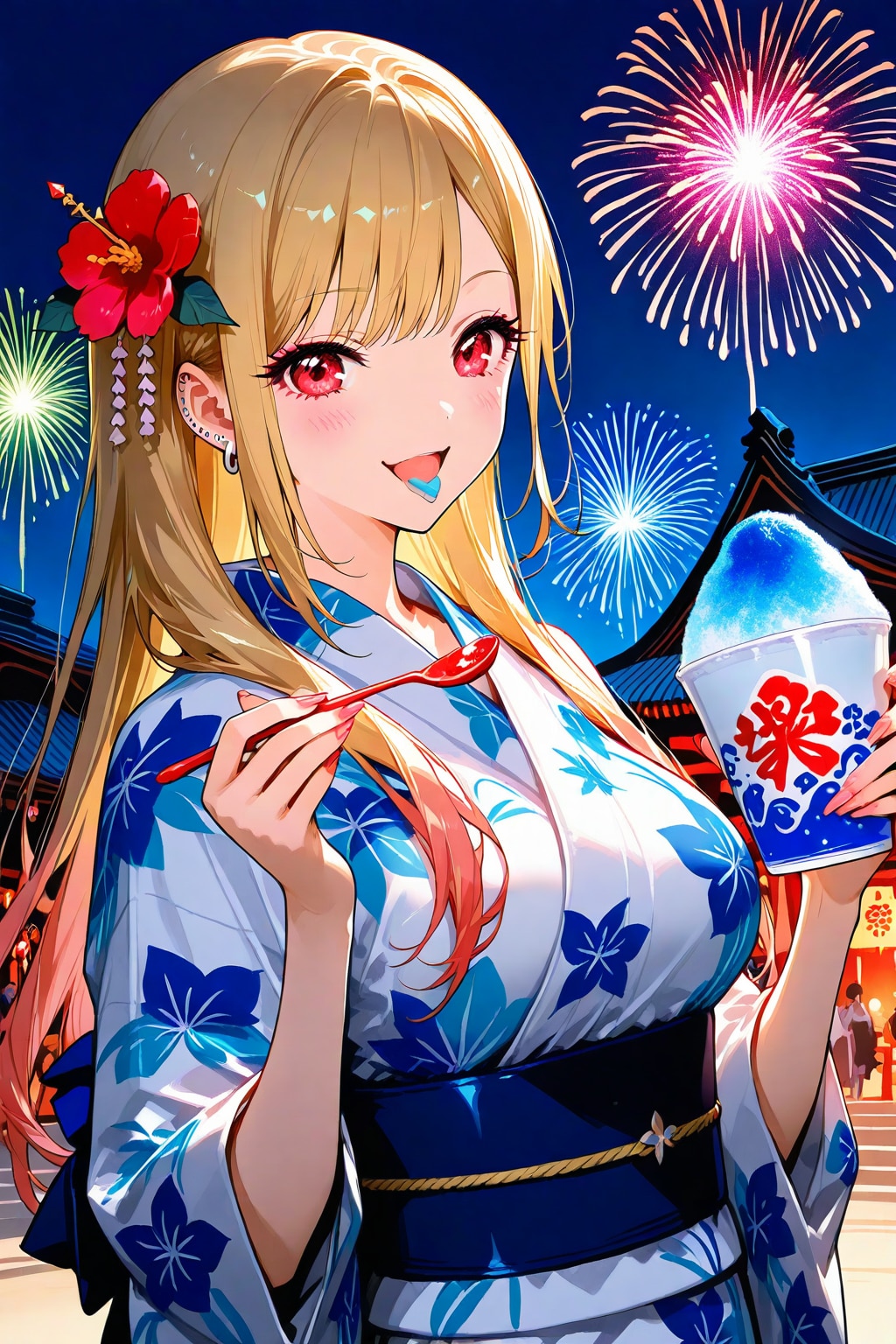 ギャルJKと花火大会👘🎇