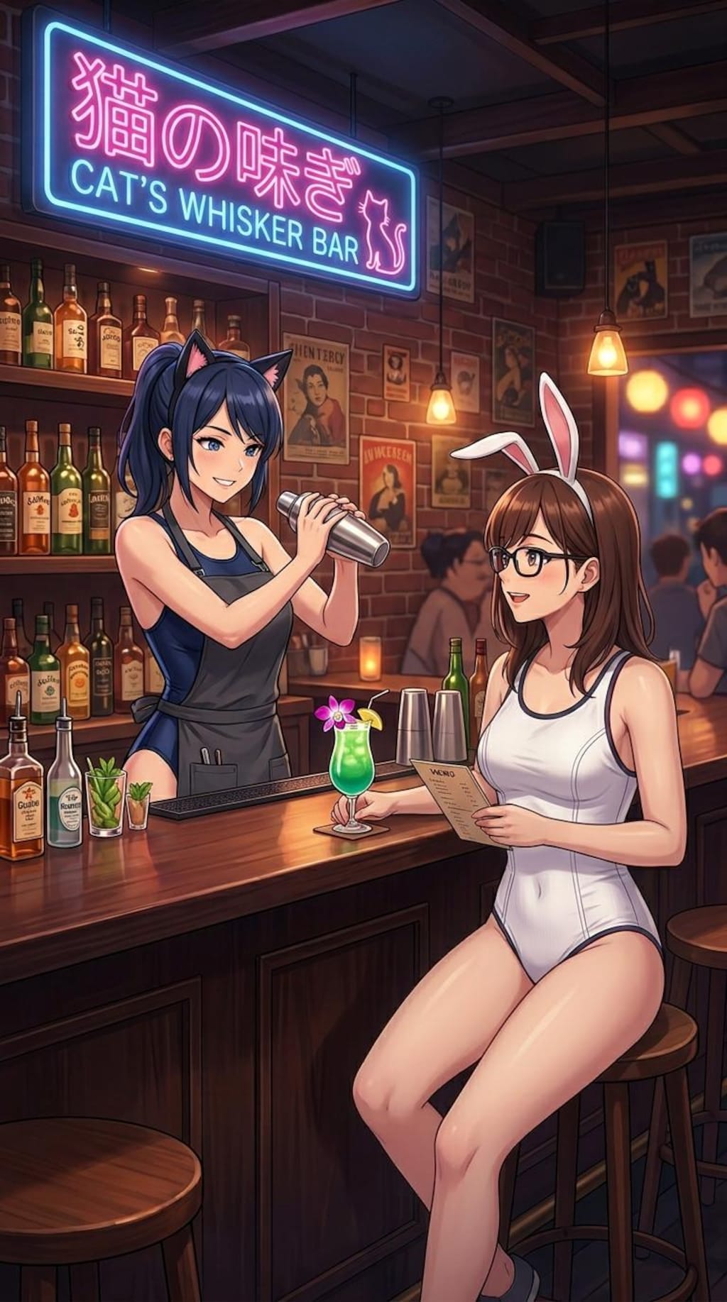 きょうの白スク水うさみみさん