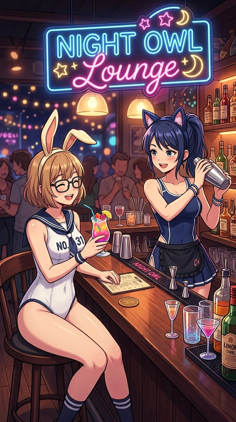 きょうの白スク水うさみみさん | の人気AIイラスト・グラビア