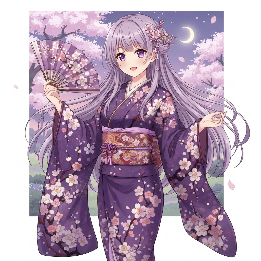 古典柄着物の女の子たち
