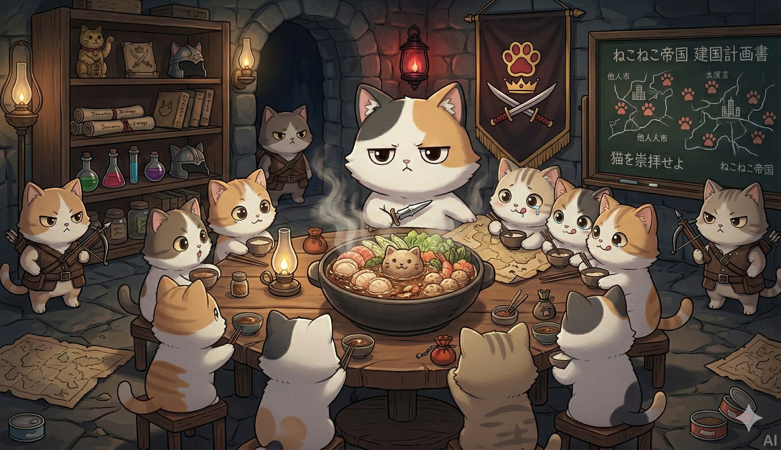 秘密結社ねこねこ団 | の人気AIイラスト・グラビア