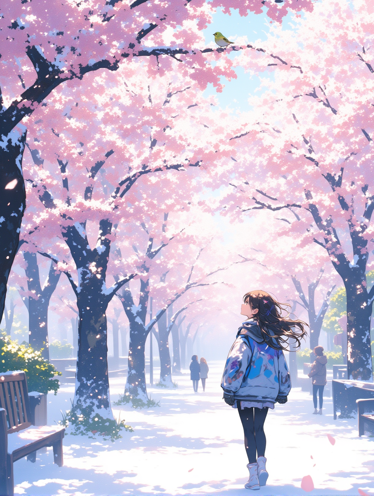雪中桜_4 | の人気AIイラスト・グラビア