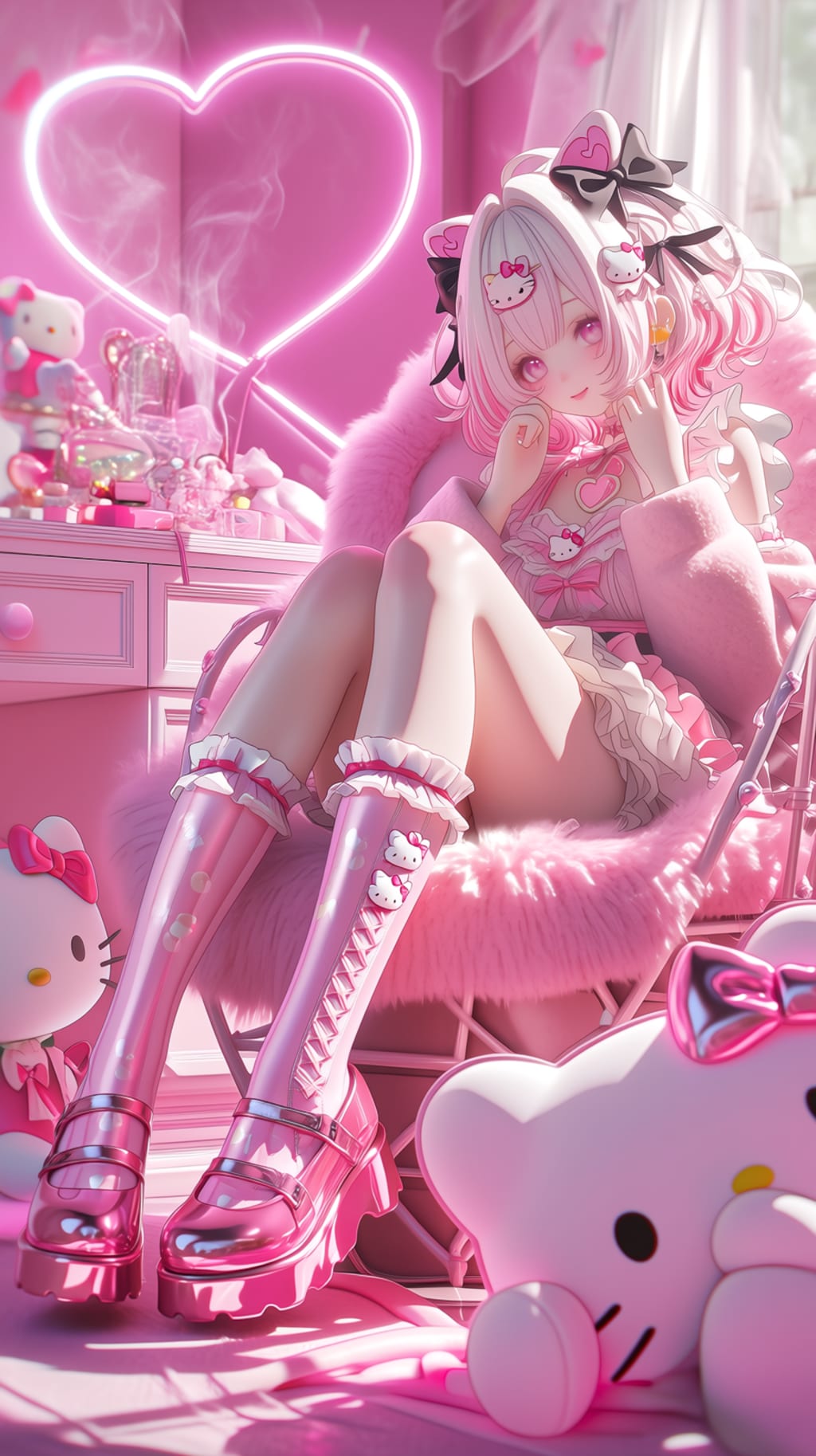 ピンクの部屋で囁く甘い秘密