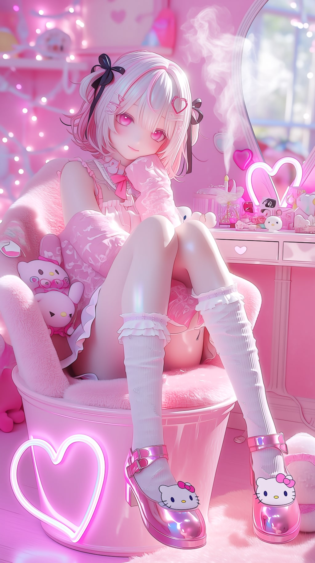 ピンクの部屋で囁く甘い秘密