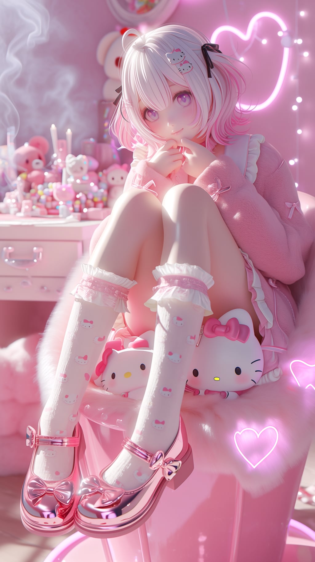 ピンクの部屋で囁く甘い秘密