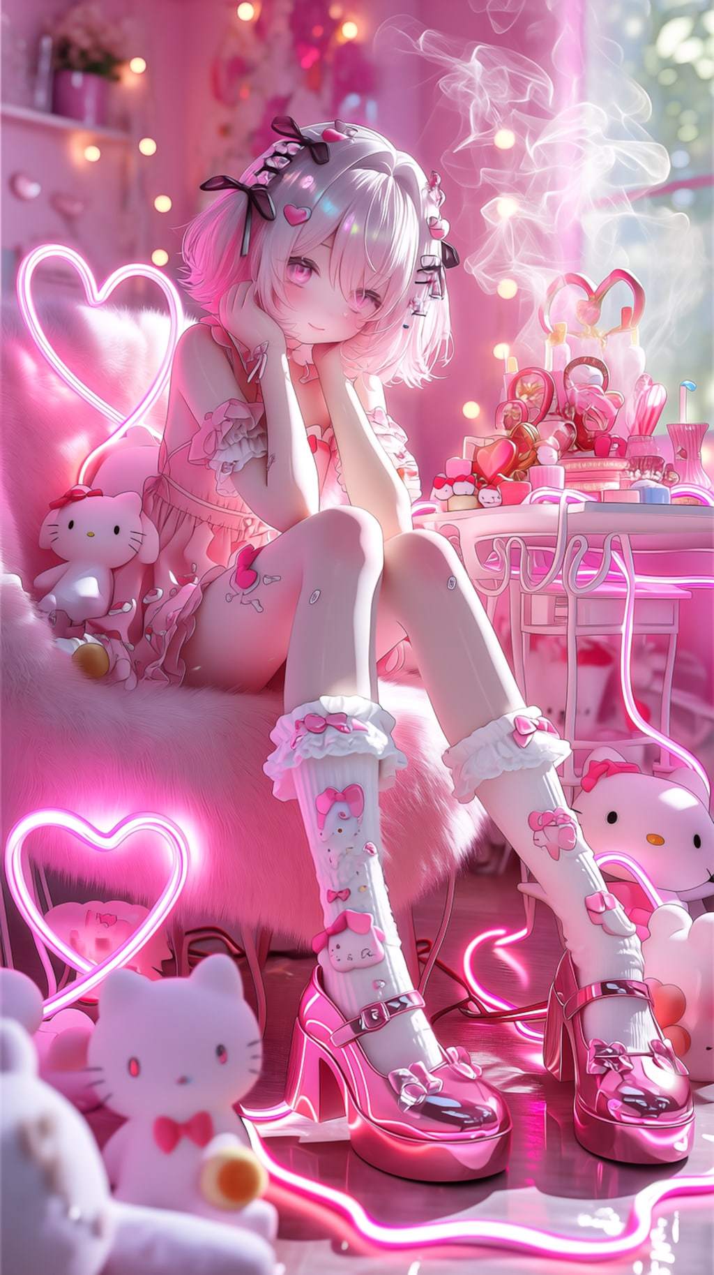 ピンクの部屋で囁く甘い秘密