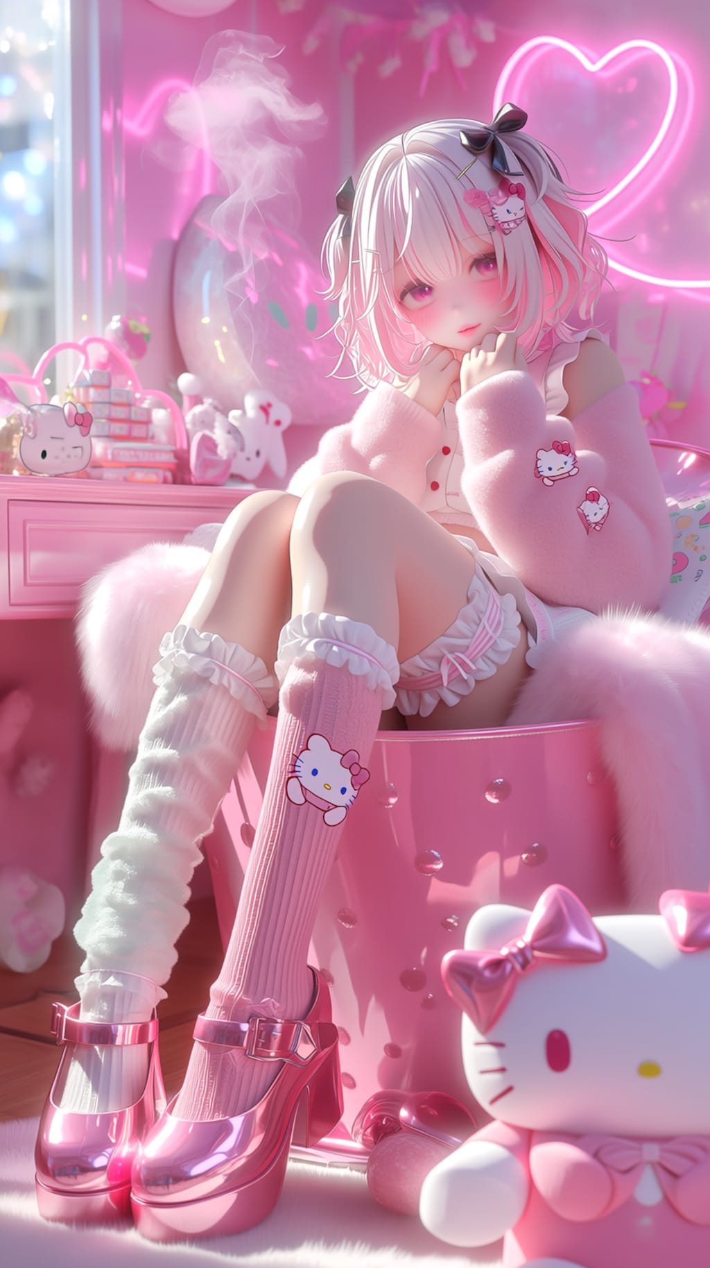 ピンクの部屋で囁く甘い秘密