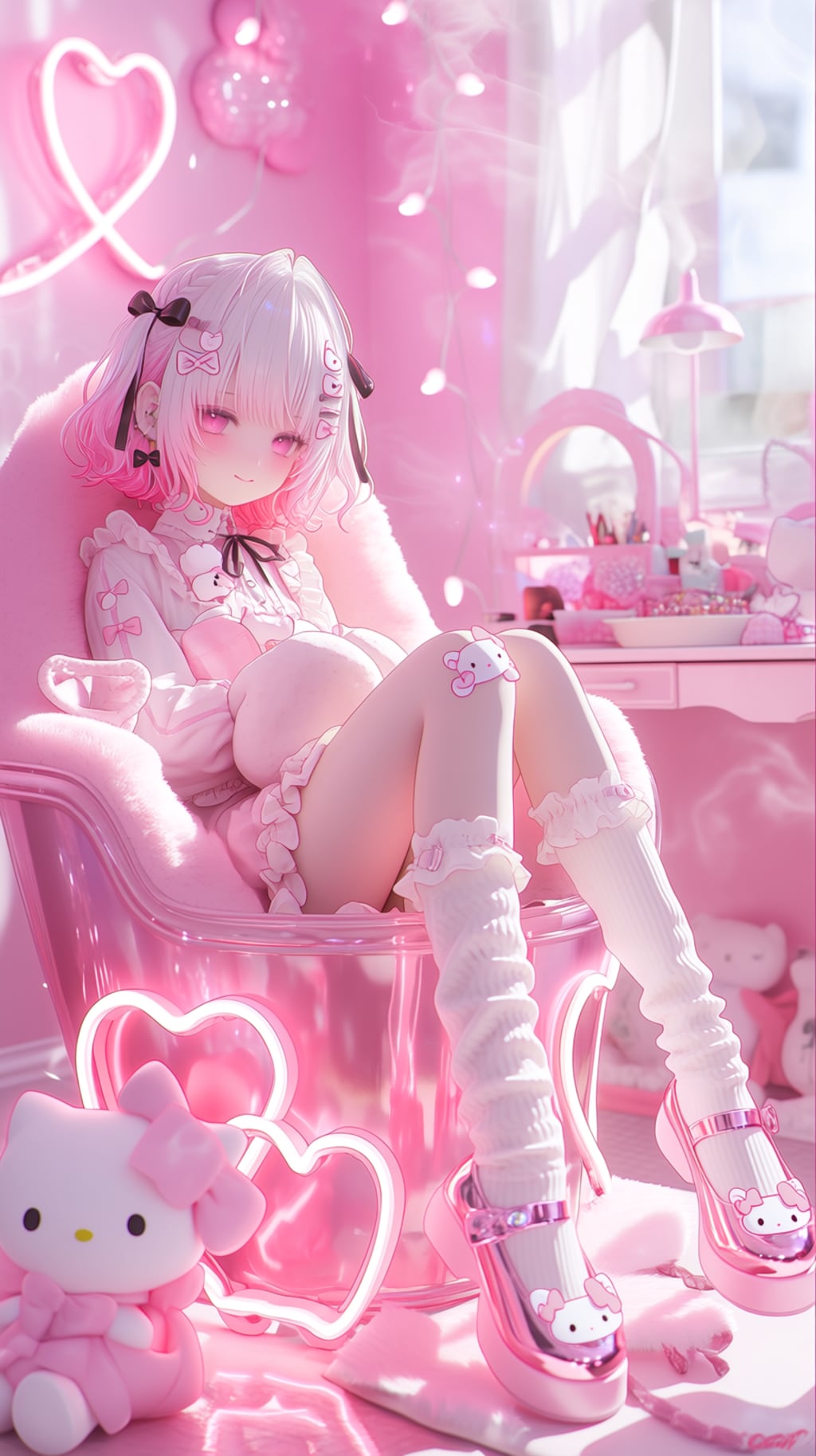 ピンクの部屋で囁く甘い秘密