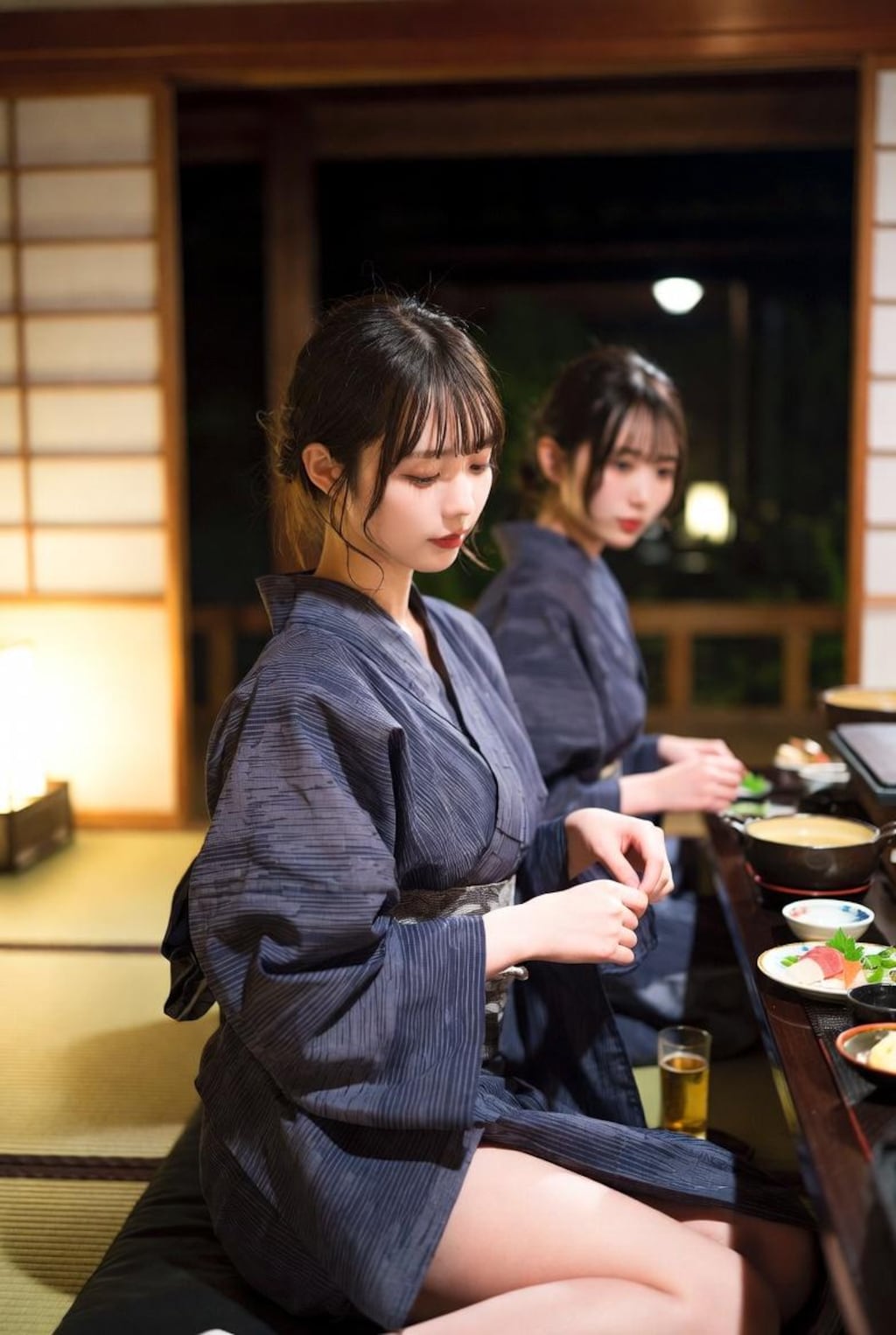 2人だけで温泉同好会。