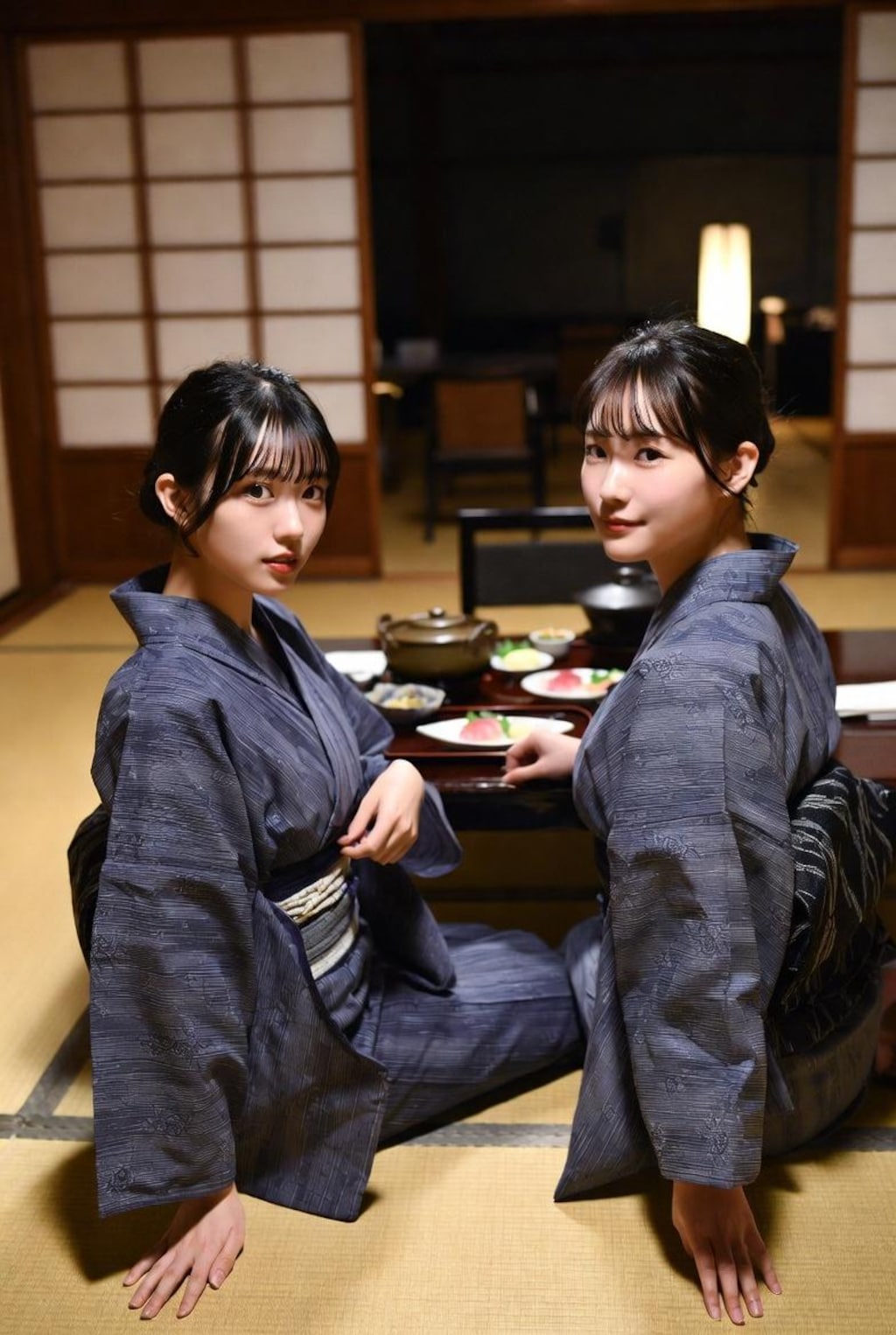 2人だけで温泉同好会。