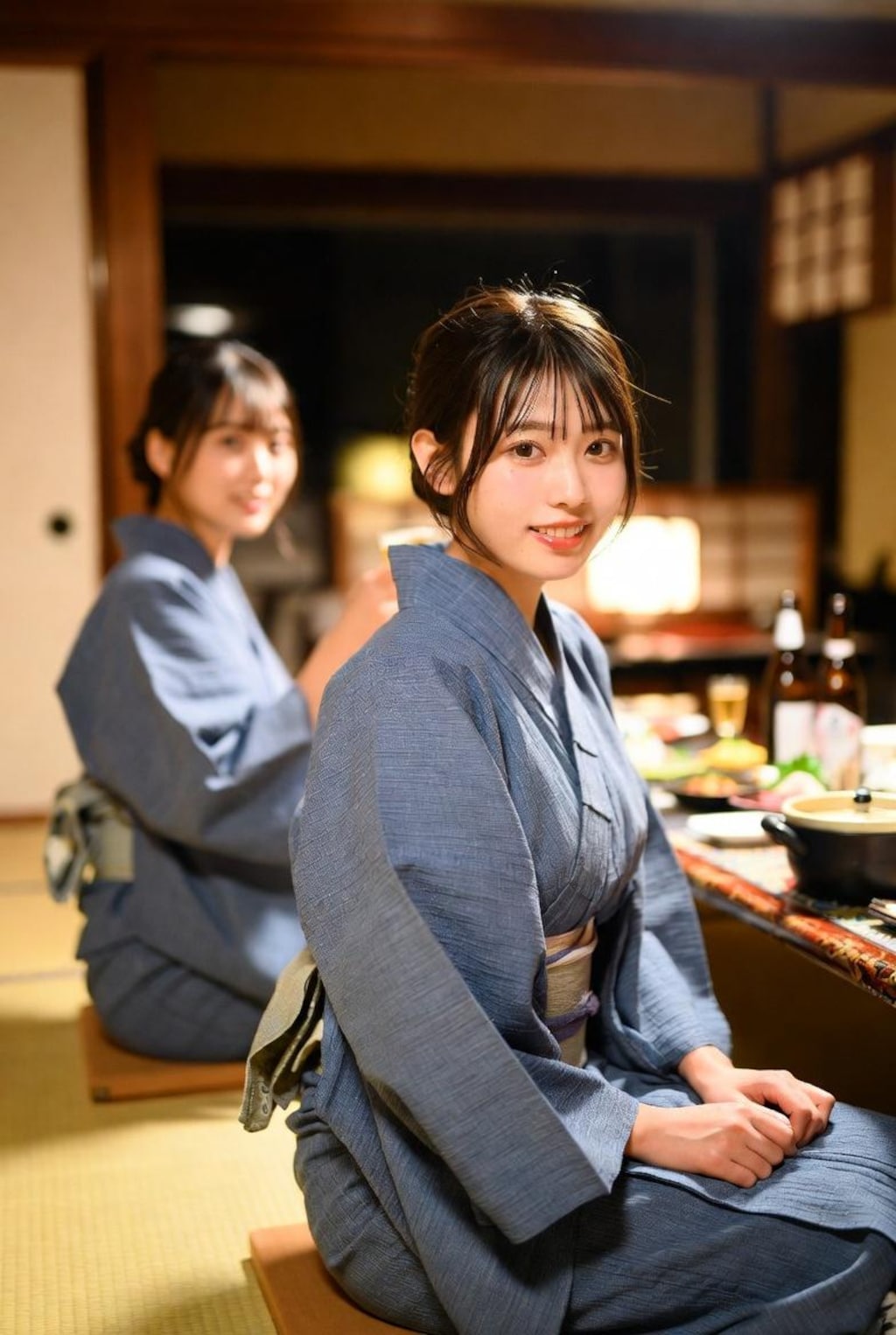 2人だけで温泉同好会。
