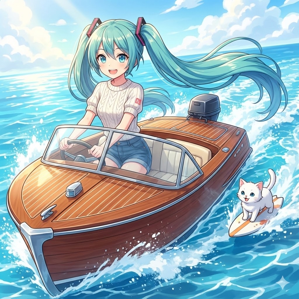 猫サーフィン | の人気AIイラスト・グラビア