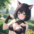 僕の可愛い黒猫ちゃんと(羞恥)お散歩❤️ 2枚目