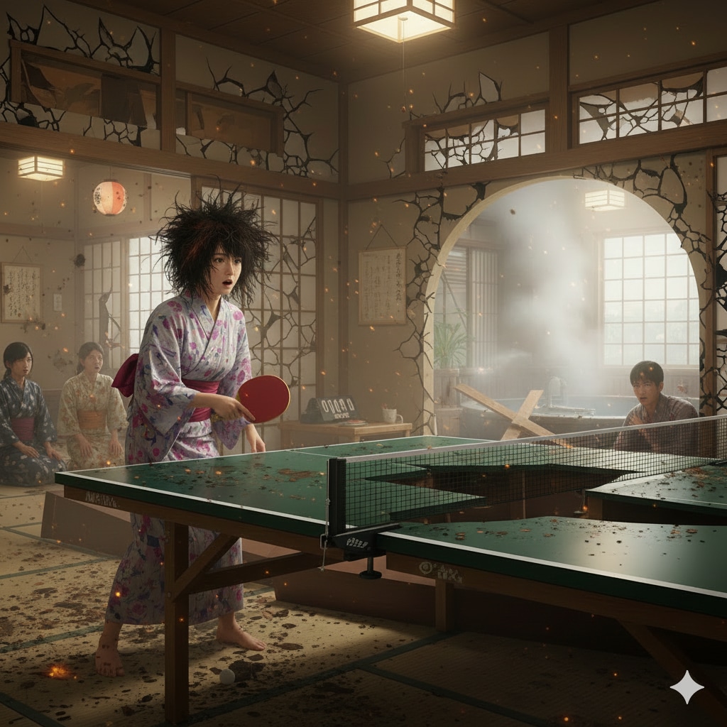 リアル温泉卓球？と旅館爆破