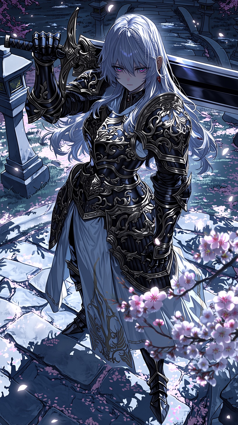 Crimson Bloom — Dark Knight Awakening | の人気AIイラスト・グラビア