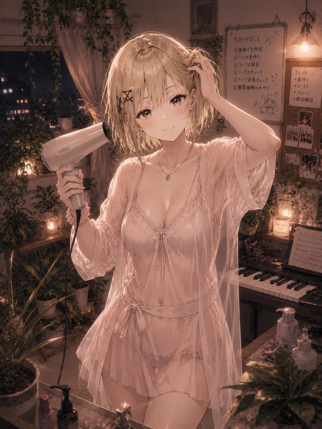 大学生ガールズバンド　金髪　キーボード　奏恵ちゃん