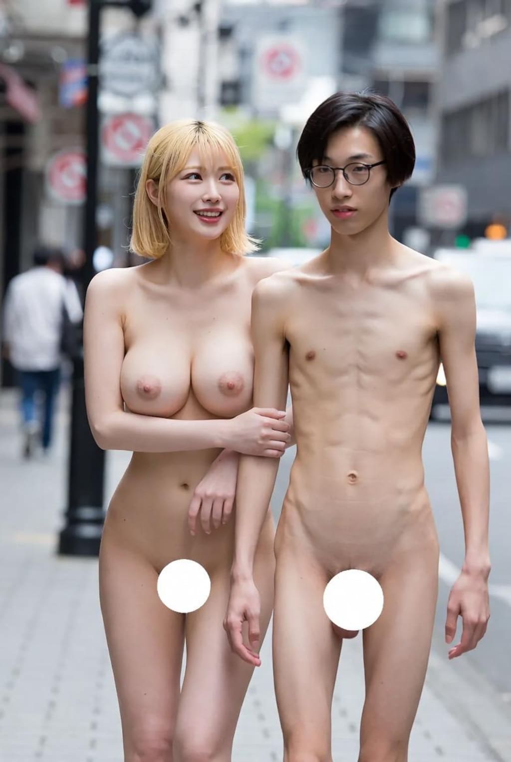 ギャルを洗脳して、楽しい全裸デート